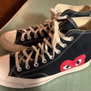 Converse Comme Des Garcons Black All Star Chuck Taylor High Top  Mens 8  Wmns 10